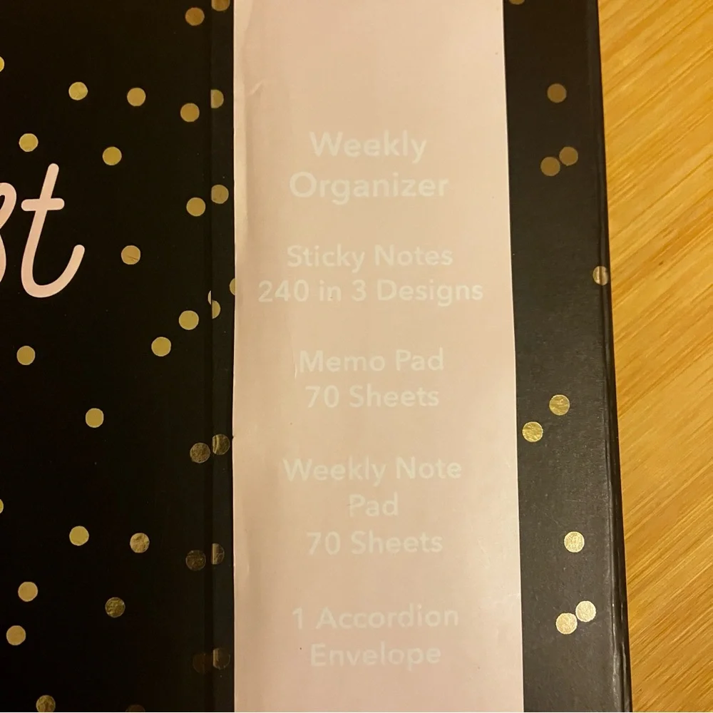 Black and Pink Decorative Planner